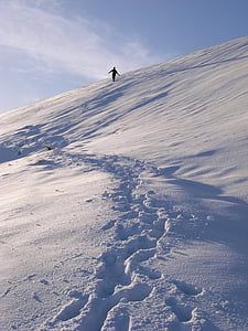 person walking on snowfield thumbnail
