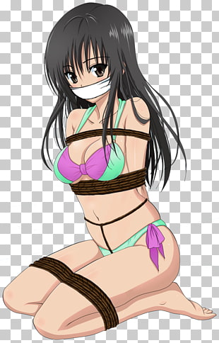 Otngagged anime bikini virgin