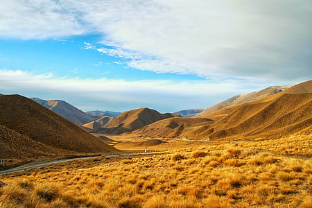 brown grass near mountain thumbnail