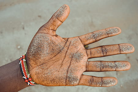 Left Human Palm With Sand thumbnail