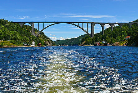 concrete bridge connecting between two green hills thumbnail