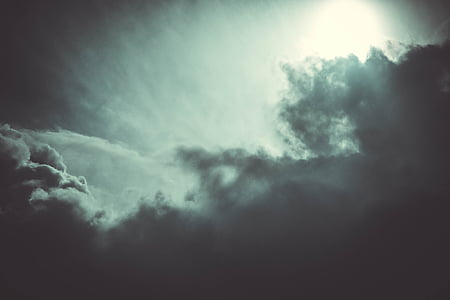 worm's-eye view of cloudy sky thumbnail
