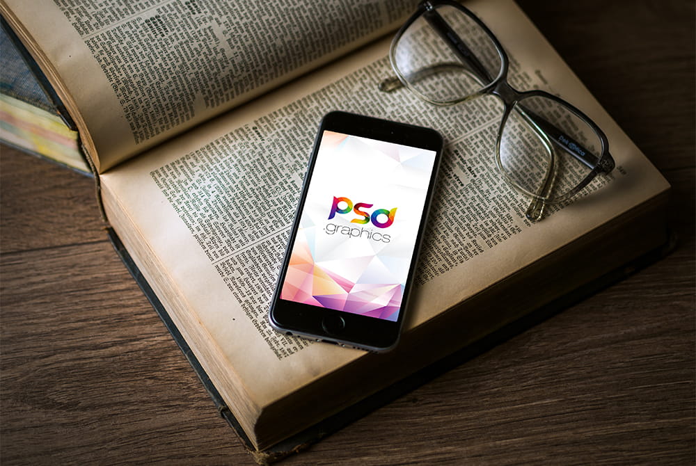 iPhone Vintage Style Mockup Free PSD psd file