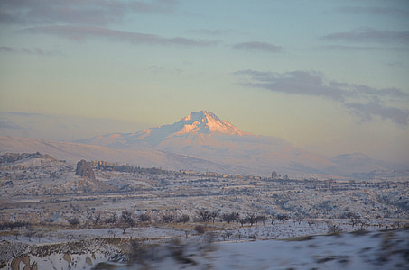 mountain covered with snow at daytime thumbnail