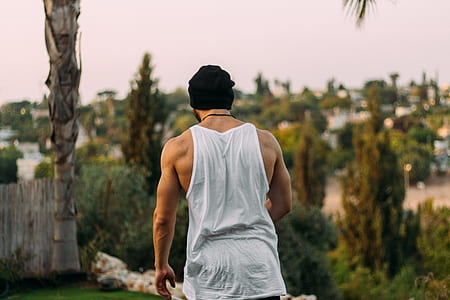men's white tank top thumbnail