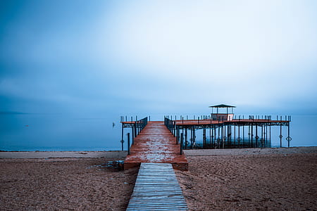 brown wooden boat dock thumbnail