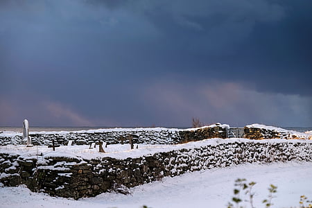 concrete wall during winter season thumbnail