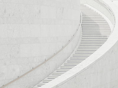 white concrete stair at daytime thumbnail