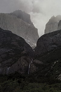 waterfalls in between cliffs thumbnail