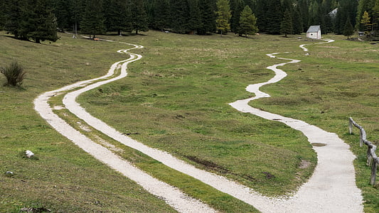 white pathway beside green grass field thumbnail