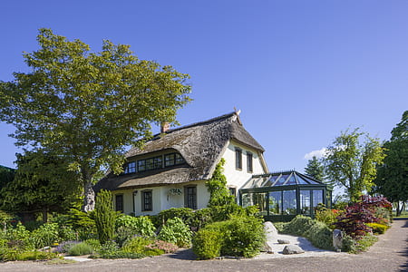 wooden house under blue sky thumbnail