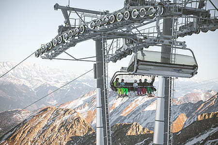 group of people rise on cable cart thumbnail