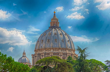 blue and gray dome building digital wallpaper thumbnail
