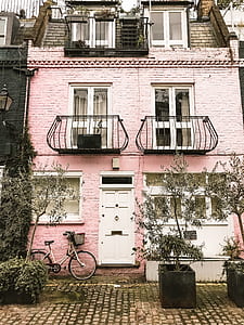 bicycle leaning on wall thumbnail