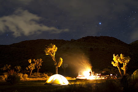 dome tent near mountain thumbnail