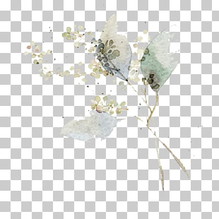 Watercolor painting Flower Art Illustration, Watercolor leaves, white floral painting PNG clipart