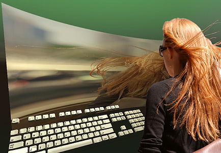 blonde haired woman in front of curve TV thumbnail