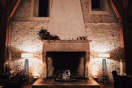 photo of brown and beige fireplace thumbnail