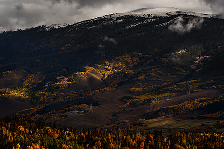 mountain photo under the cloudy sky thumbnail