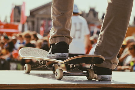 person standing on skateboard at daytime thumbnail
