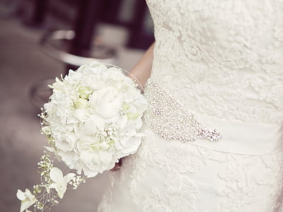 white floral lace wedding dress thumbnail
