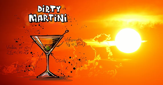 clear martini glass illustration thumbnail