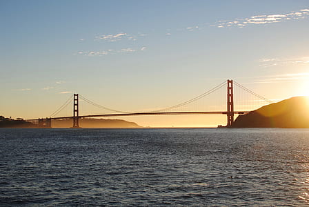 bridge under blue sky at golden hour thumbnail