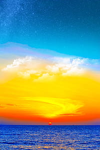 beach sunset horizon thumbnail