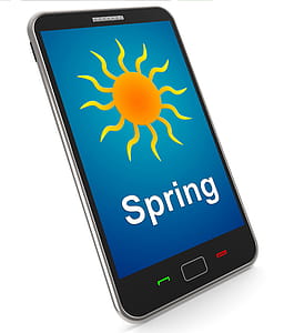 Spring On Mobile Meaning Springtime Season thumbnail