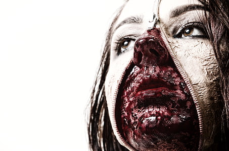 woman with zipper face artwork thumbnail