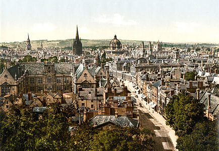 General view of Oxford and High street 1890 thumbnail