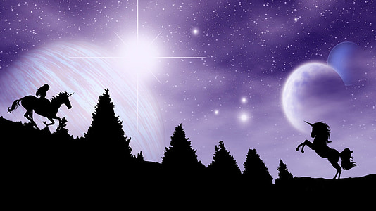 silhouette of unicorn illustration thumbnail