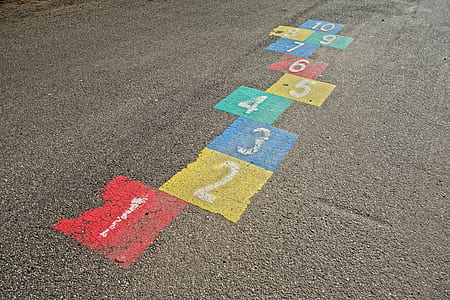 multicolored number concrete road thumbnail