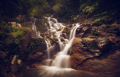 timelapse photography of waterfalls thumbnail