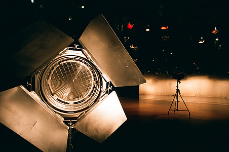 camera with tripod stand on stage thumbnail