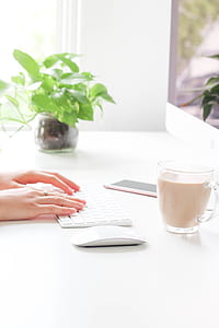 person using wireless keyboard thumbnail