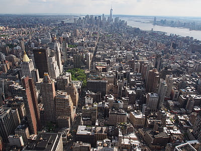 aerial view of city buildings with during daytime thumbnail