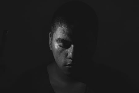 grayscale photo of man thumbnail