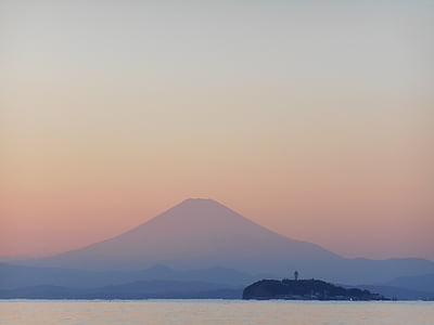silhouette of mountain during sunset thumbnail