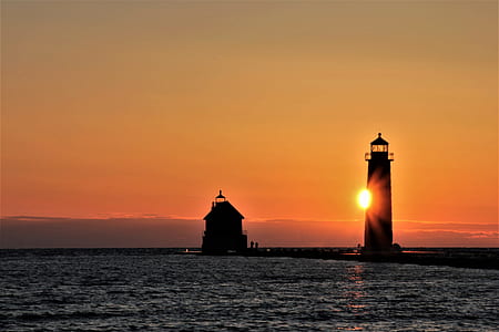 silhouette photo of lighthouse thumbnail