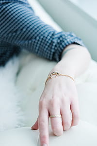 Moon Bracelet on Women's Hand Photo thumbnail