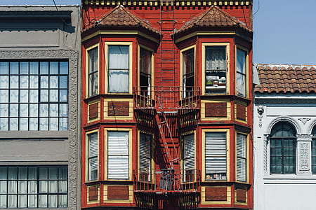 red and beige apartment facade thumbnail