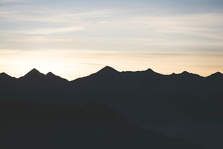 silhouette photo of mountains thumbnail