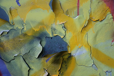 yellow, blue, and white abstract painting thumbnail