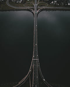 aerial photography of bridge leading to city thumbnail