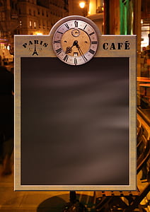 gray and black Paris Cafe menu board thumbnail