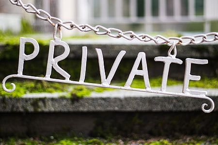 white Private signage thumbnail