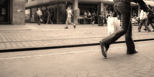 people walking in road thumbnail