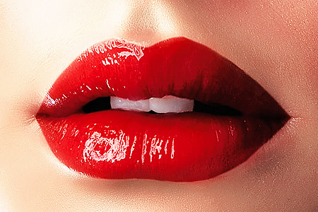 person wearing red lipstick thumbnail
