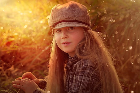 girl wearing gray cap thumbnail